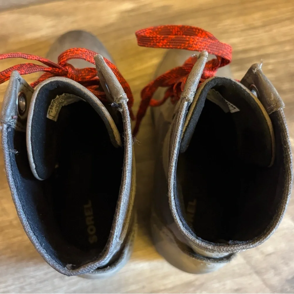 Sorel Lexie Wedge Bootie Leather and Fabric Upper Waterproof